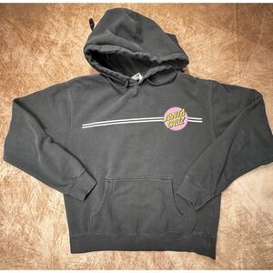 Santa Cruz Pullover Hoodie Sweater Womens Small Black Skateboards